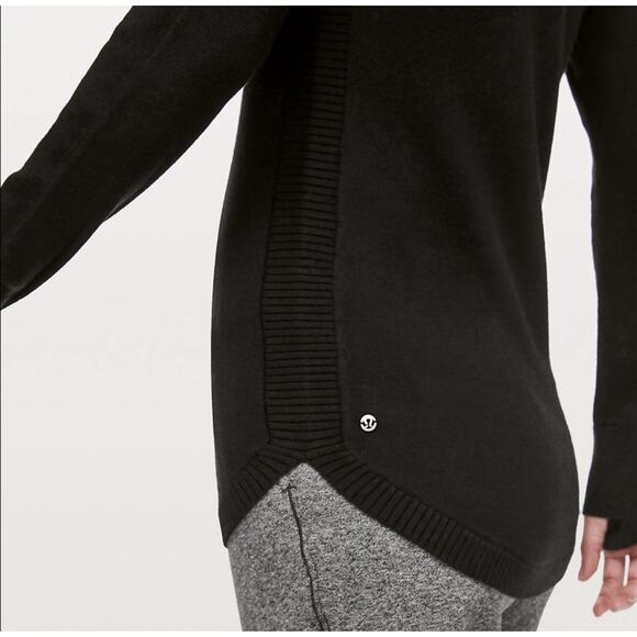 Lululemon Black Hello Aloe Pullover Sweater Size 10 Silk Modal Blend 25030 - Picture 8 of 8